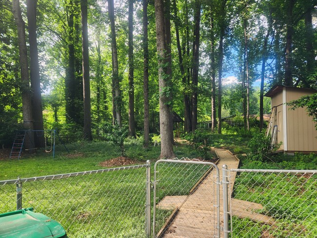 Backyard with Storage Shed - 4038 Briarglade Way