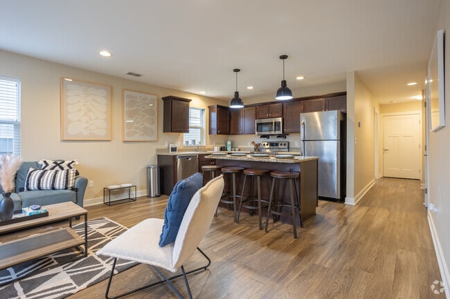 4BR, 4BA - 1,632SF - Living Room - Campus Creek Cottages