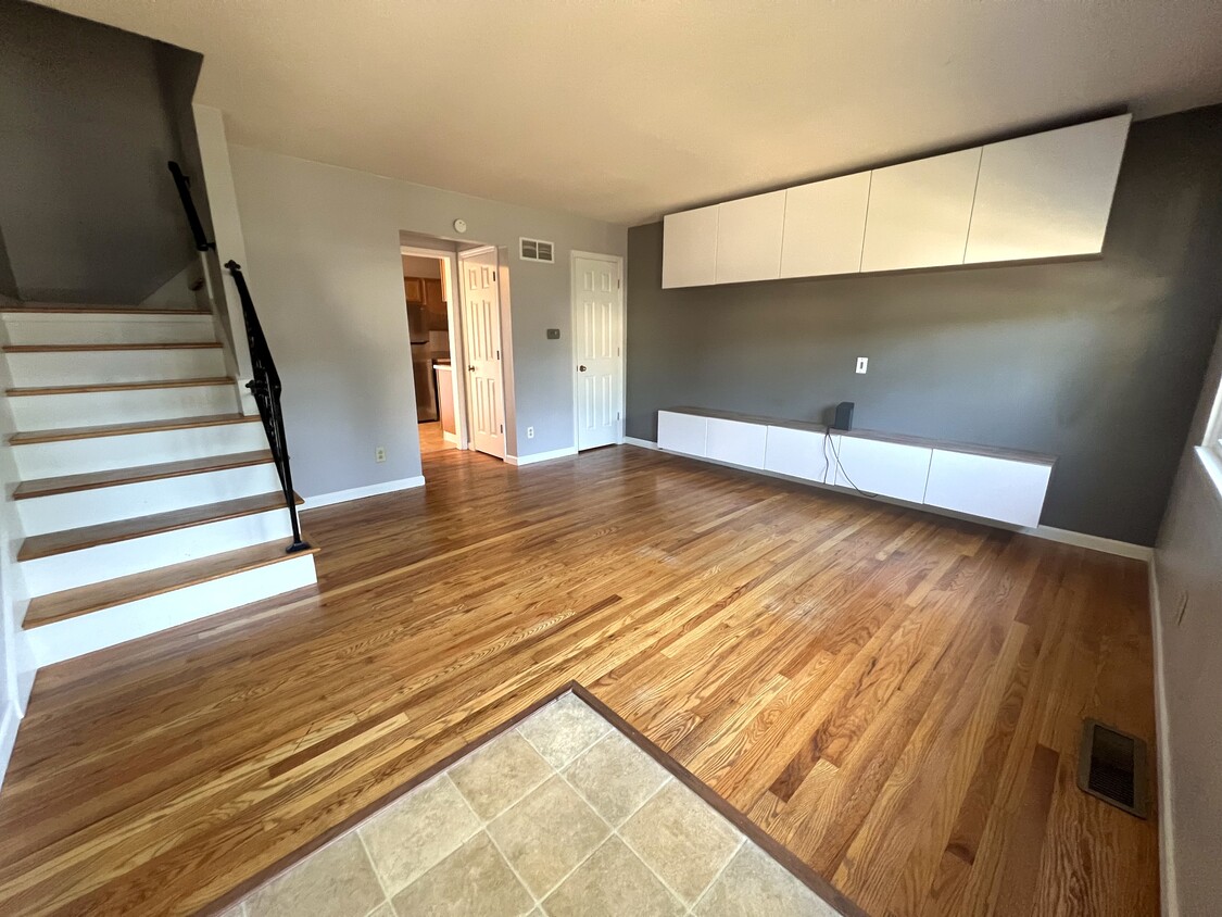 Living Room with Installed Floating Entertainment Center - 2121 Prairie Glen Plz