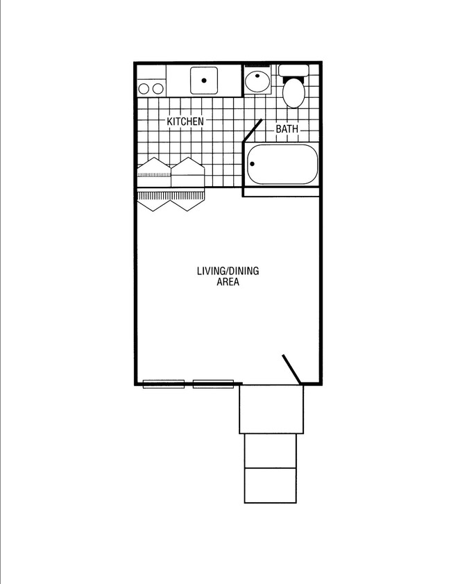 Plano de planta - Hawthorne Apartments