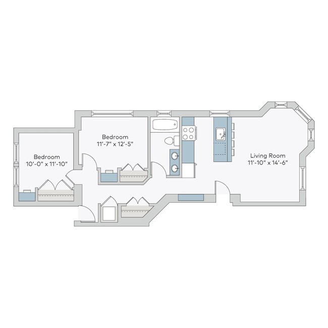 Plano de planta - 5557-59 S. University Avenue