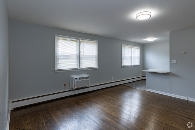 1HAB, 1BA - 760SF Sala de estar - Barry Court Apartments