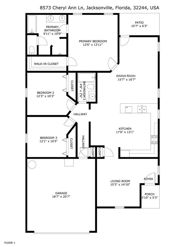 Foto del edificio - Renovated 3BR/2BA Home in Jacksonville, FL | Fenced Yard | Garage | Pets Welcome