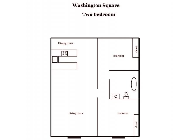 2BR/1BA - Washington Square Apartment I