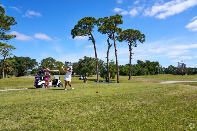 Golfers enjoy public access to the 18-hole course at Shores of North River Golf Club.