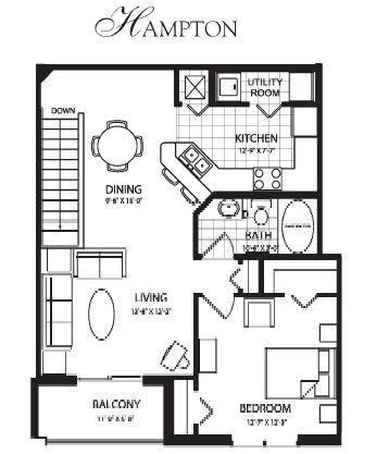 1HAB/1BA - The Estates at Stuart