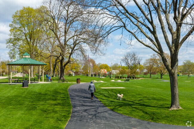 Carpenter Park, in Old Town Carpentersville, has walking paths throughout its 24 acres.