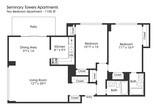 2BR 2BA (1105sf)