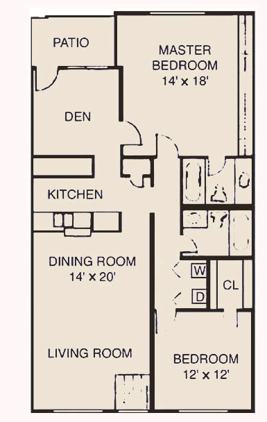 2HAB/2BA - Robinson Apartments