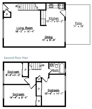 3BR/1BA - Fairways Apartments