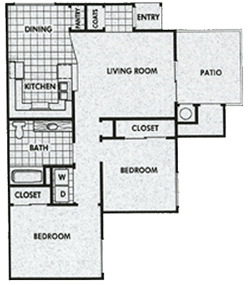 2BR/1BA - Stonecreek Apartments