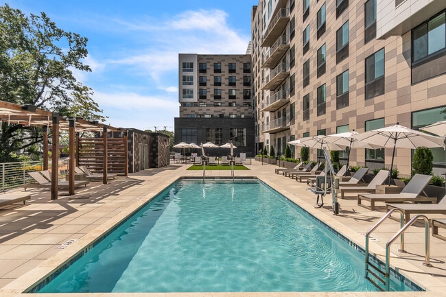 Pool Deck Greenville Skyline - The McClaren Apartments