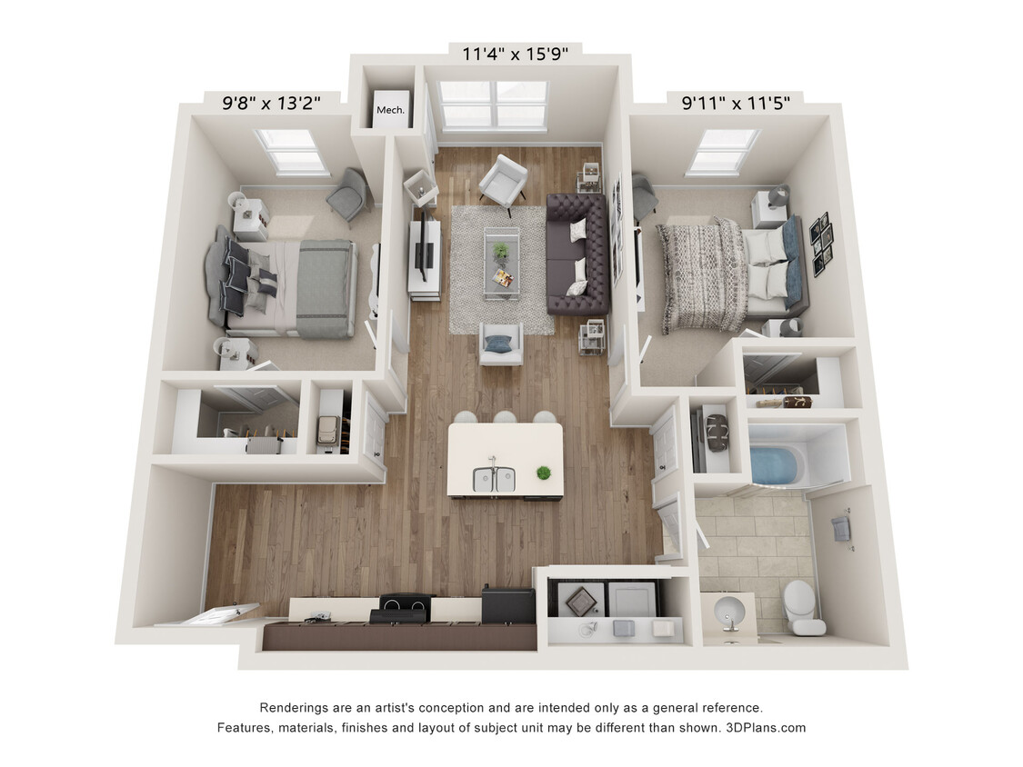 Plano de planta - Trotwood Senior Lofts