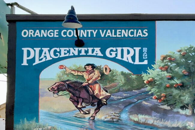Orange County valencia orange groves made the Placentia Girl.
