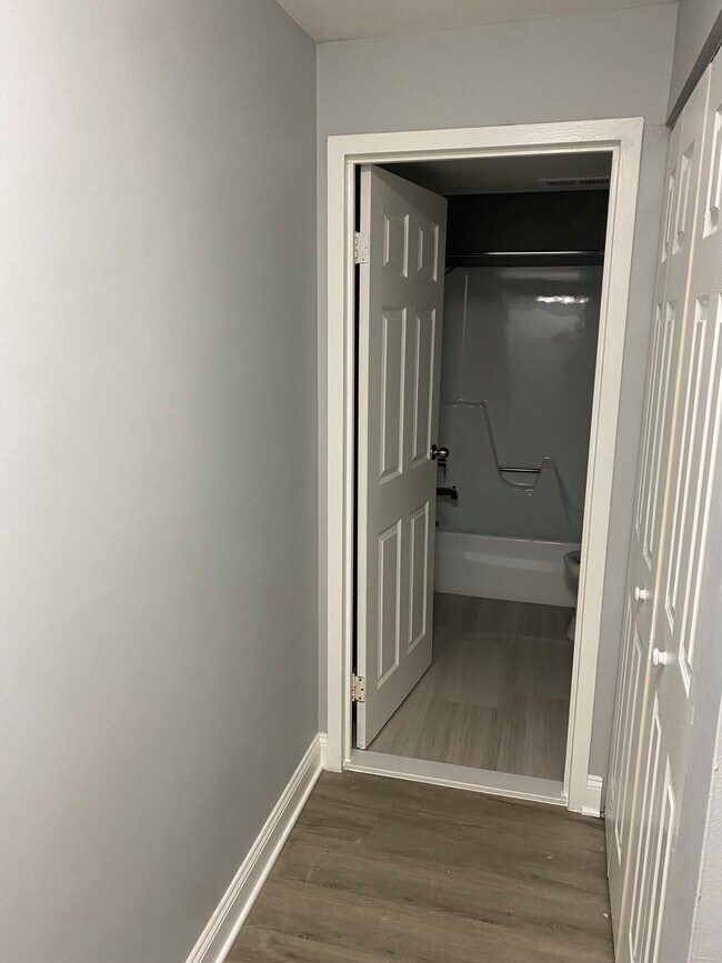 hallway into bathroom - Iron Hill Apartments