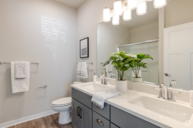 2BR, 2BA - 1,031SF - Primary Bathroom - Seasons at Hoffman Estates