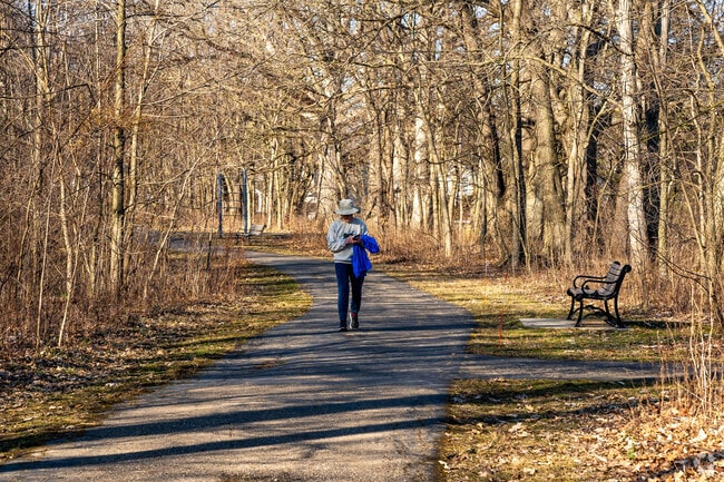 Thompson Park features a walking trail.