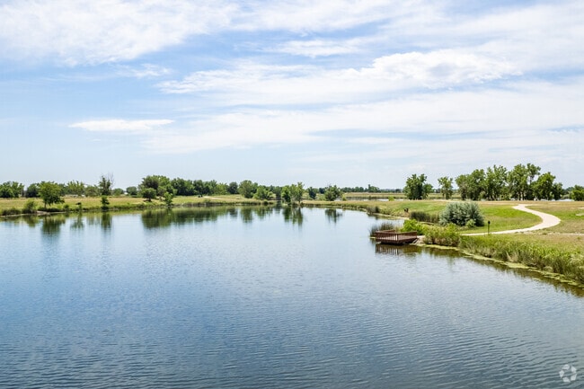 The lake at at Riverdale Regional Park near Henderson, Colorado.