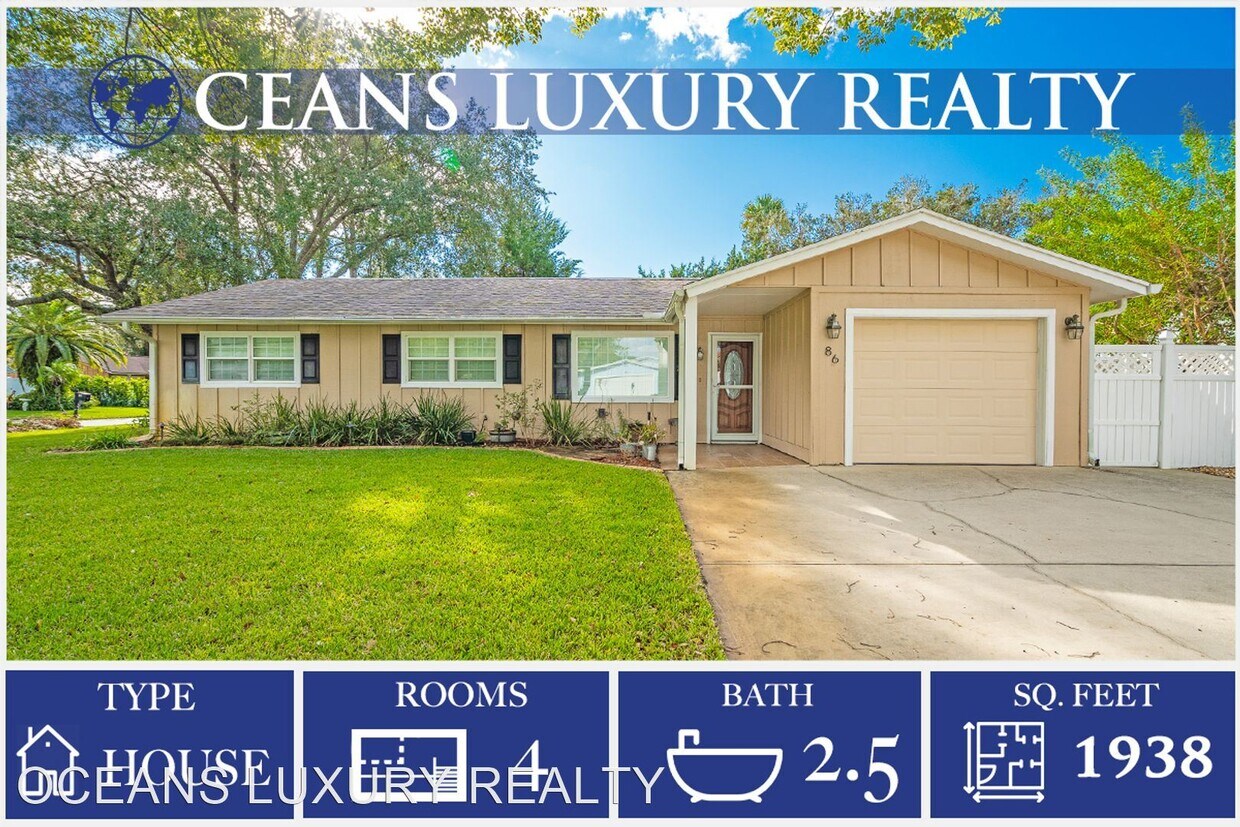 4 br, 2.5 bath House 86 Lake Park Circle House Rental in Ormond