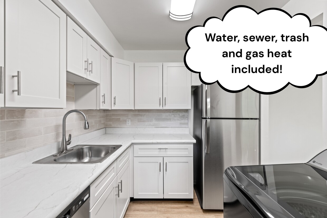 Prestige Kitchen Style (shown here in a 2-bedroom apartment) - Springetts Apartments