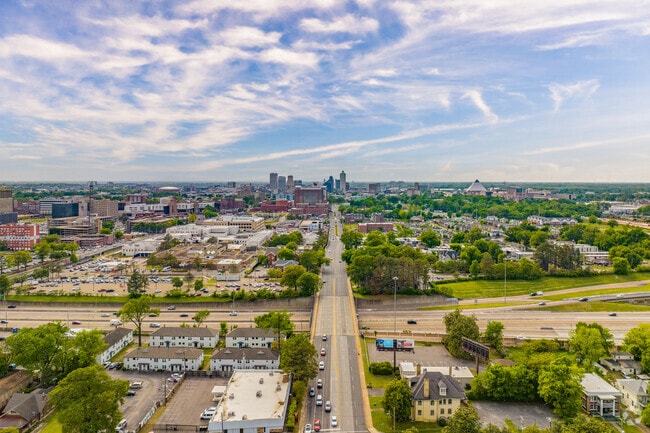 Aerial view of Downtown and Midtown.