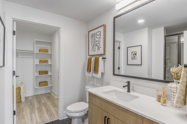 Modern, stylish bathroom spaces - The Camille Apartments Bethesda