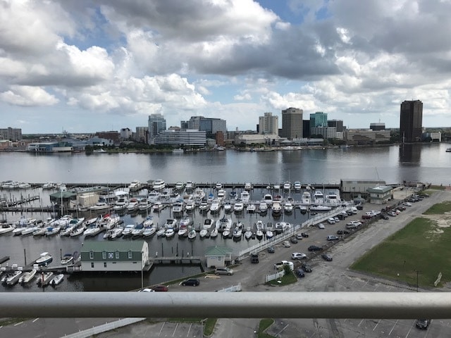 14th floor view of the Elizabeth River and Waterside (Norfolk) - 1 Crawford Pky