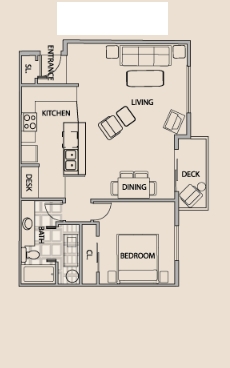 1HAB/1BA - The Villas