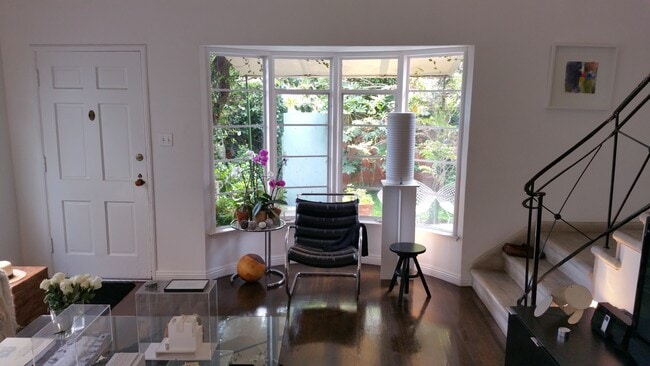Living room looking into private garden - 1436 N Laurel Ave
