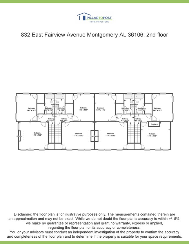 Top Floor Floor Plan - 3010-3016 Le Bron Rd