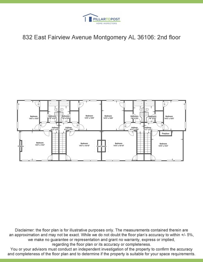 Top Floor Floor Plan - Lebron Townhomes
