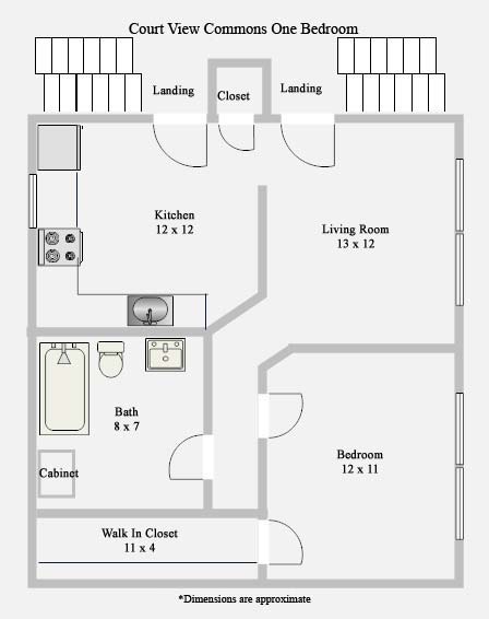 1BR/1BA - Court View Commons