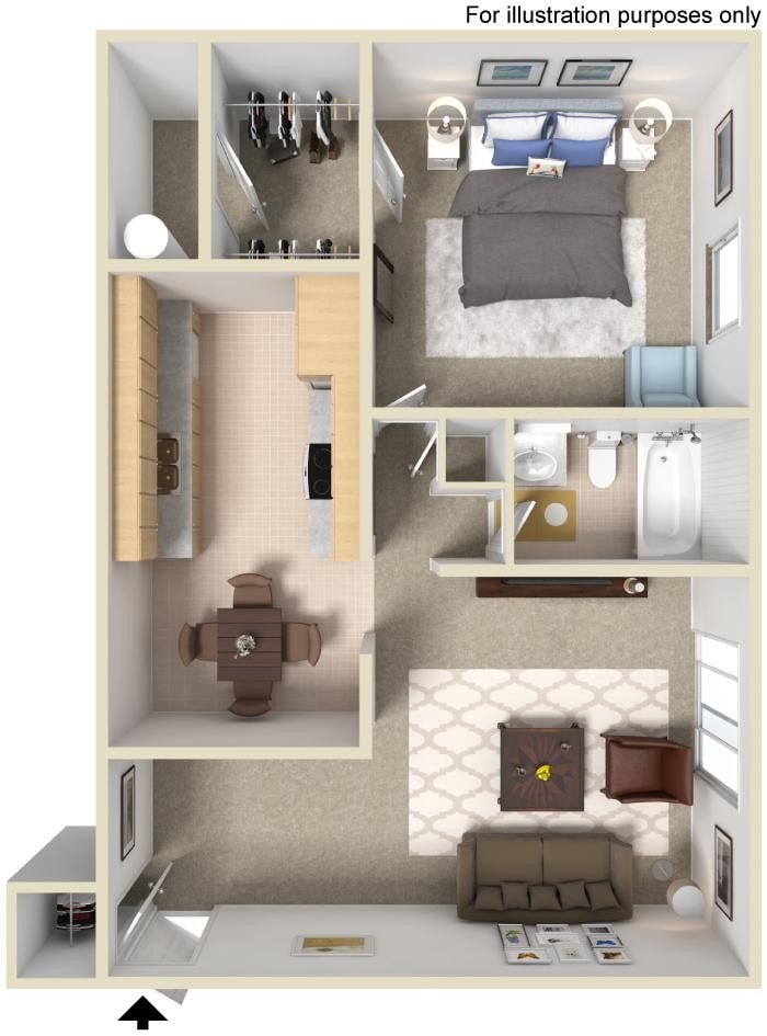 Quail Ridge Apartments – One Bedroom