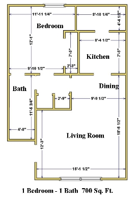 1BR/1BA - Melrose Apartments