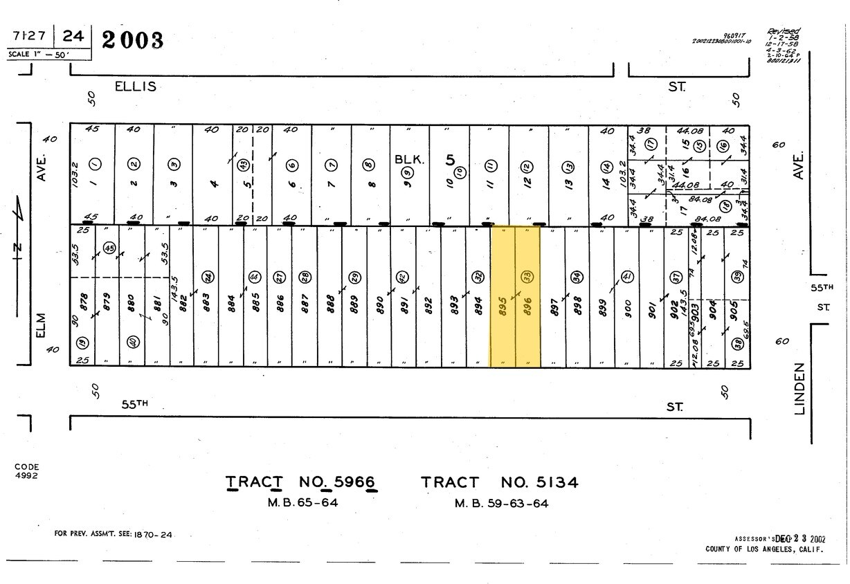 Mapa de la parcela - 473 E 55th St