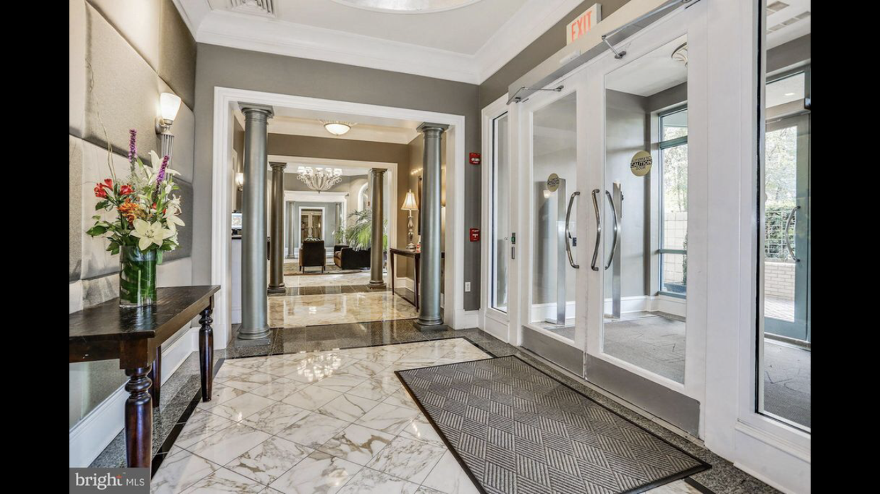 Entryway to the beautifully decorated Continental - 851 N Glebe Rd