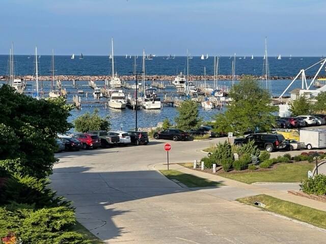 Apartment's SE view of Lake Michigan and South Shore Yacht Club docks. - 2650 S Shore Dr