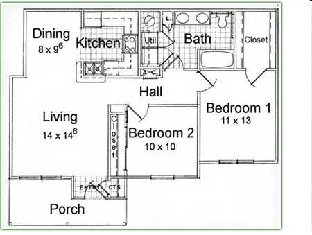 2HAB/1BA - Oak Haven