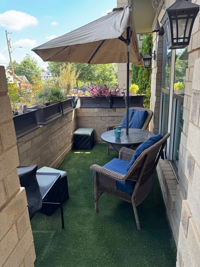 Front patio is a great spot for coffee - 1547 Duckworth Ave