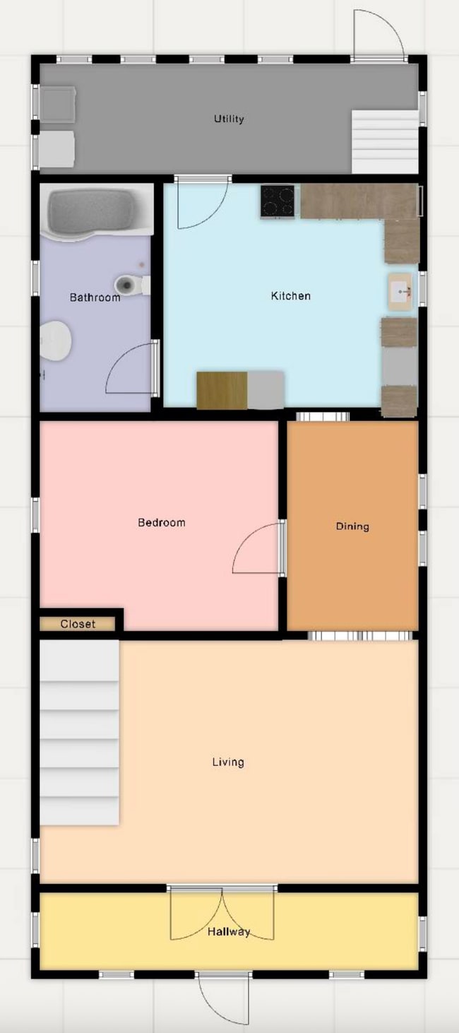 Floor Plan (NOT TO SCALE) - 910 E High St