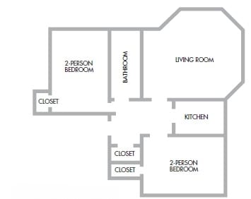 2HAB/1BA - Levine Hall St. Stephen Street Complex