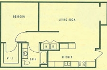 1BR/1BA - Evergreen Park Apartments