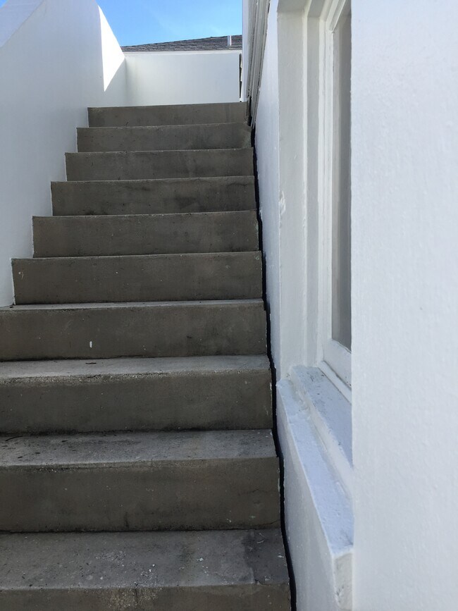 Stairs leading to 134 1/2 - 134 San Marco Ave