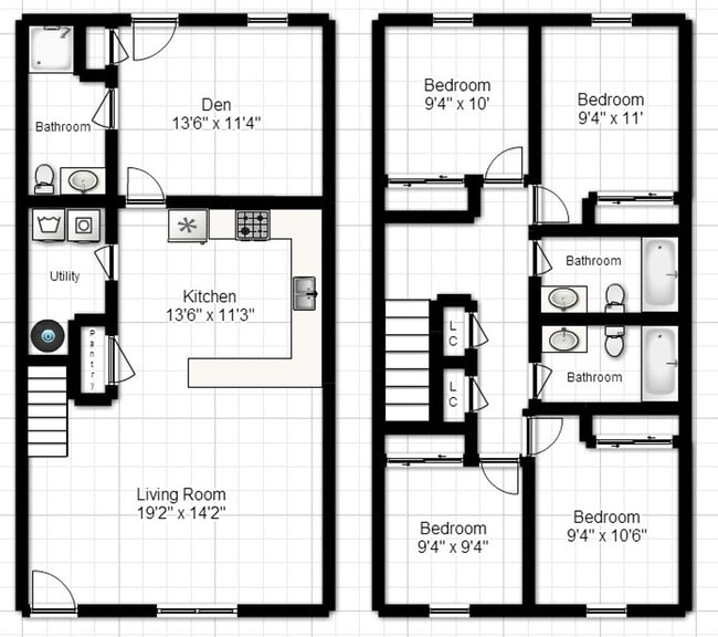 Rutherford Townhomes 4 Bedroom w/Den 3 Bat... - Rutherford Townhomes 4 Bedroom w/Den 3 Bat...