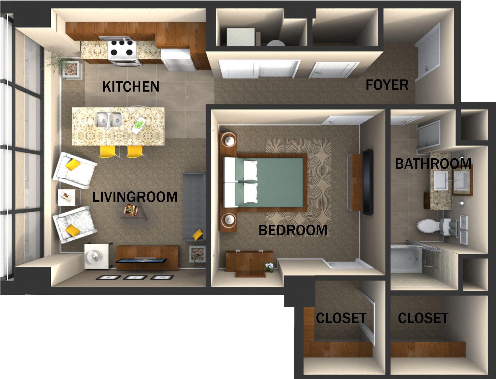 Residences at 1717 – Suite Style B