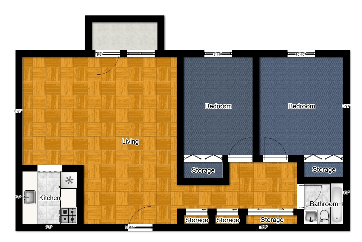 Plan d'étage - Sandstone Apartments