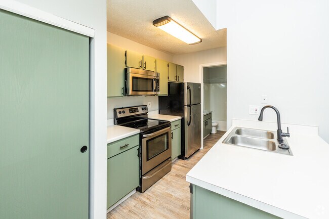1 habitación, 1 baño - 580 pies cuadrados - Cocina - Bairsford Place Apartments