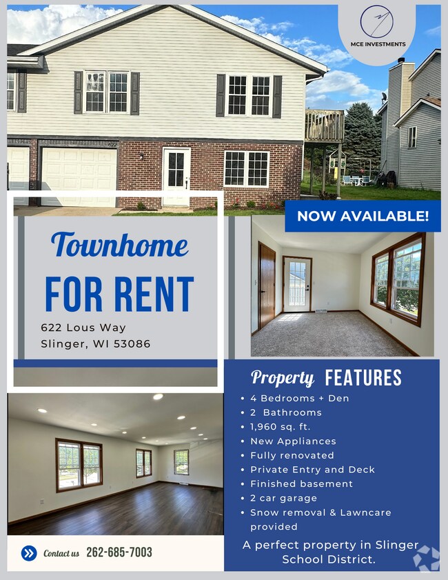 4 Bedroom Townhomes for Rent in Kewaskum WI 1 Townhouses