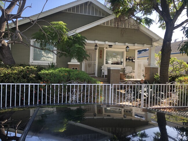 front of craftsman home - 766 Temple Ave