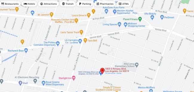 Rimpau Area_Map - 1805 S Rimpau Blvd